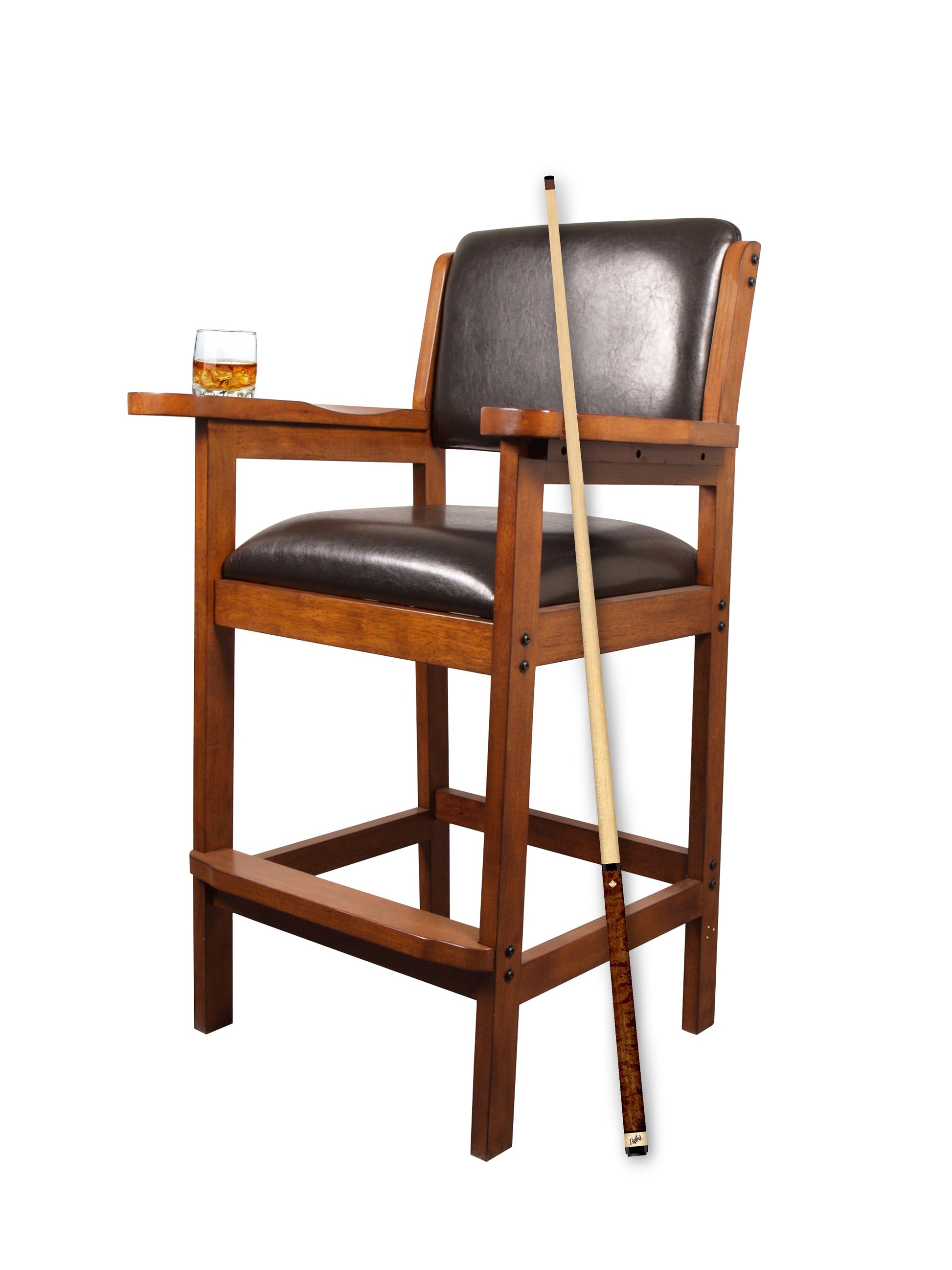 Billardstuhl Robertson Eiche mit Ledersitz GTBillard